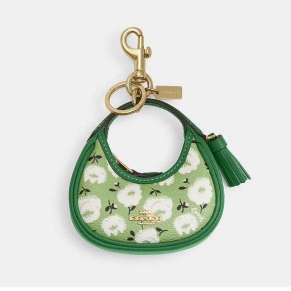 Coach Accessories - NWT-Coach-Mini Carmen Bag Charm-Kelly Green-Floral Print